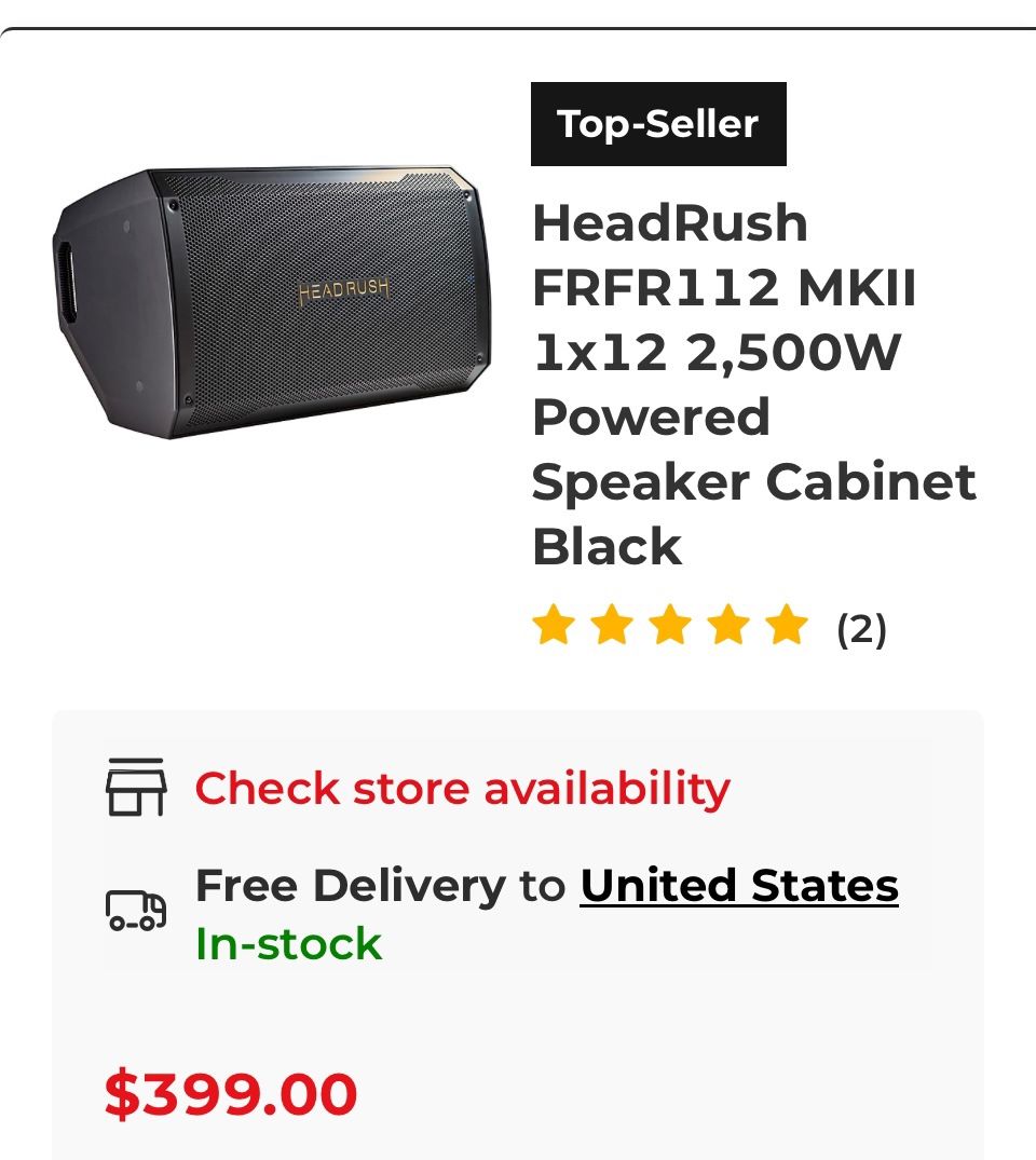HEADRUSH MKII 112 Frfr Speaker