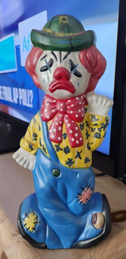 Ceramic Sad Clown Figurine