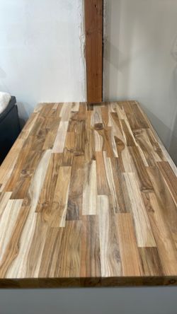 Butcher block teak