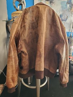 Men's Leather Bomber Jacket