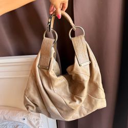 Y2k vintage Juicy Couture tan leather hobo bag