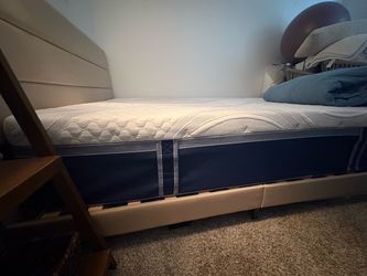 Queen Mattress with Box Spring and Headboard