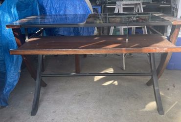 Desk For Computer With Glass top 