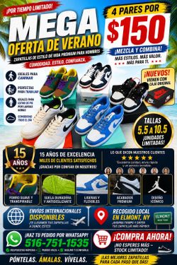 👟 ¡4 PARES POR SOLO $150!