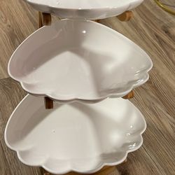 3 Tier Ceramic Fruit Bowl for Kitchen Counter 