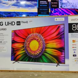 New** 📺 LG 86" Class UR8000 LED 4K UHD Smart webOS 23 w/ ThinQ AI TV FINANCING AVAILABLE $50 DOWN