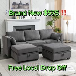Couch With Detachable Ottomans Brand New In Box 📦 Free Local Drop Off ‼️