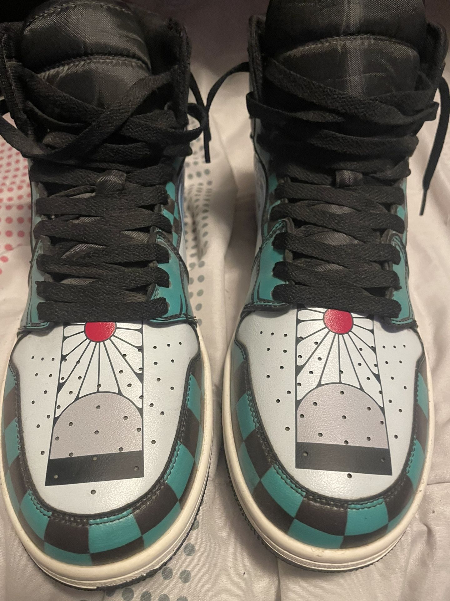 custum jordan 1 demon slayer tanjiro