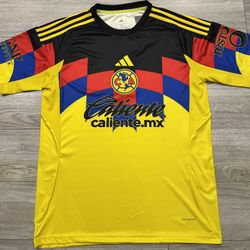 Club America 2025/26 Home Yellow Jersey Player edition Large  SLIMFIT Football