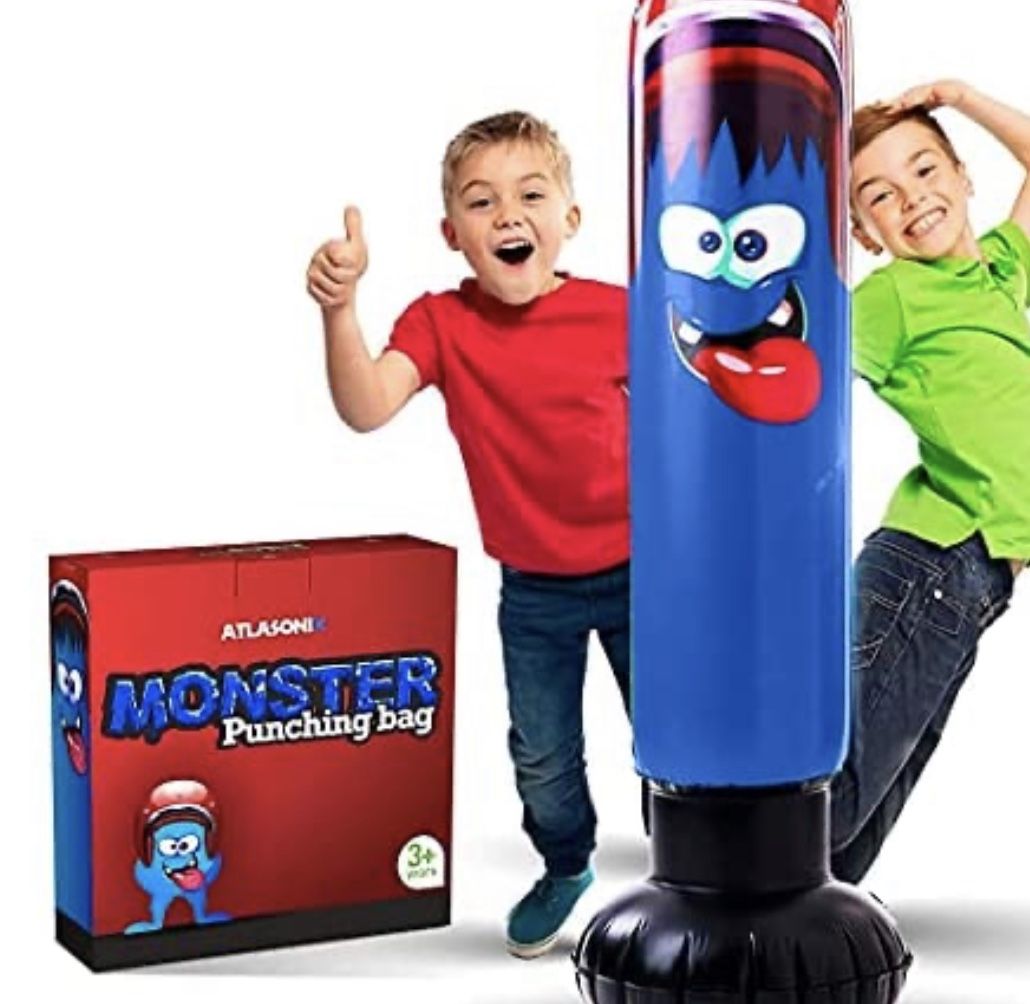 Inflatable Punching Bag with Bounce-Back Act- Amazon