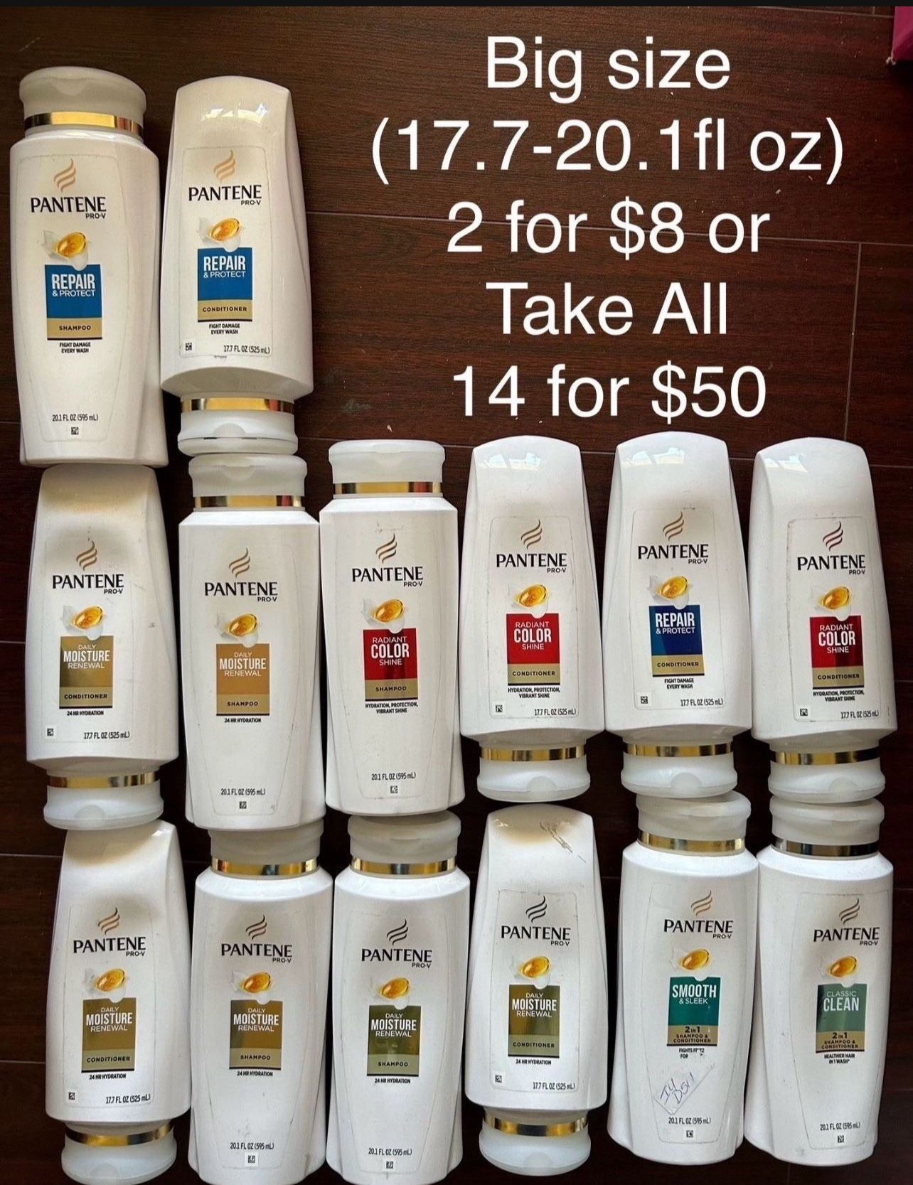 Big Size Pantene Shampoo & Conditioner 2 for $8