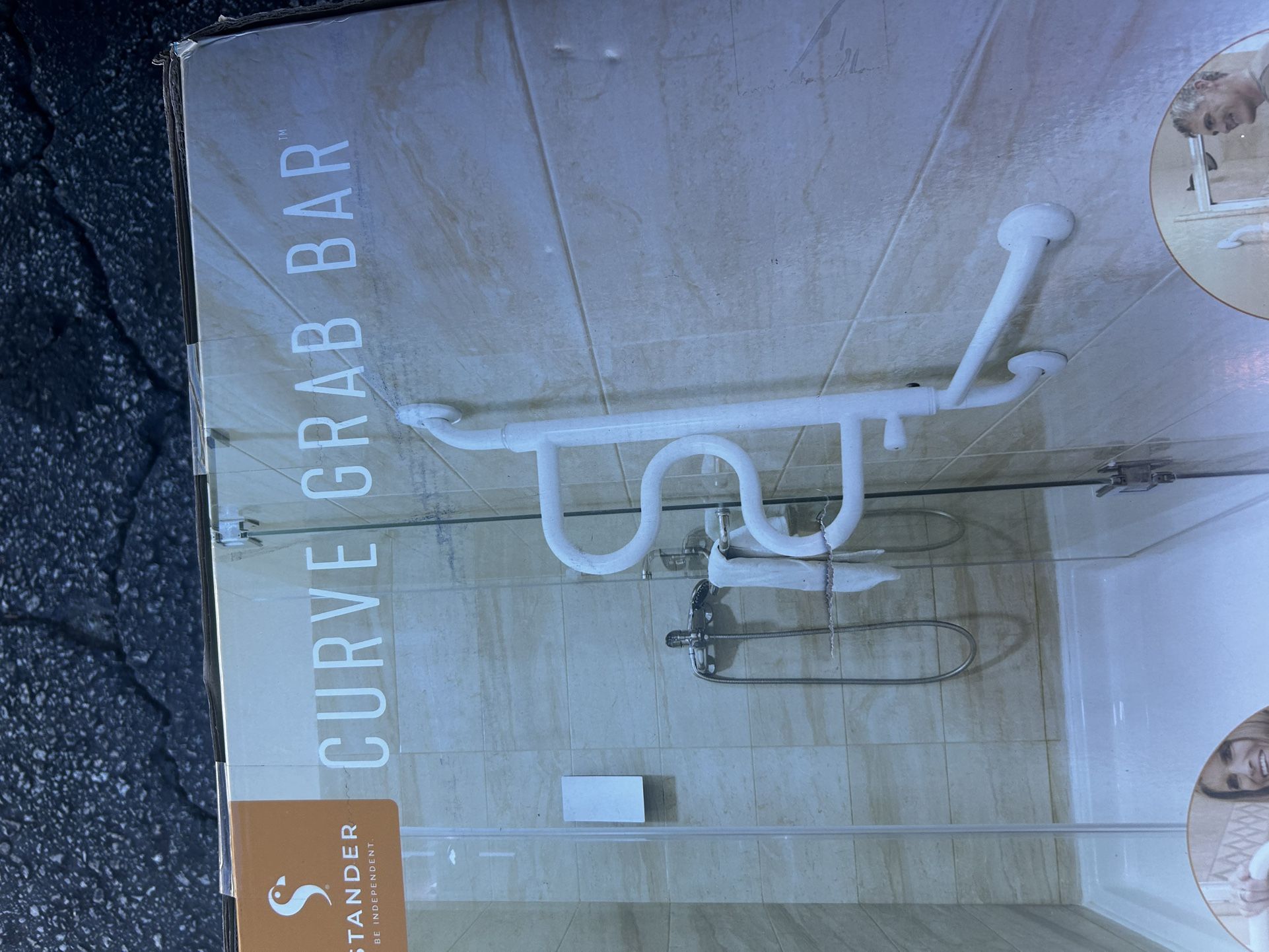 Stander Curve Grab Bar - Wall Mounted