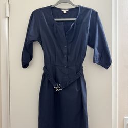 Gap Navy Shirt Dress – Size 0 – Belted Detail 