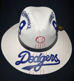 Los Angeles Dodgers Kike #8 Large Hat NEW, this hat is hand painted.