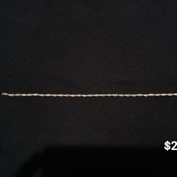 Semi-torsal silver anklet/ tobillera de plata Semitorsal