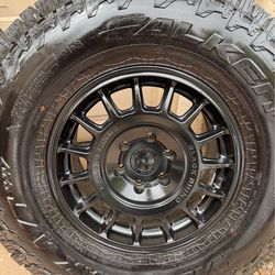 5x Falken Wildpeak A/T4w 35x11.5r17 on Black Rhino Voll 17x8.5 wheels