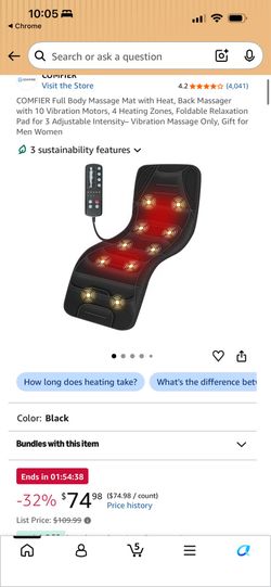 COMFIER Full Body Massage Mat Pad,  NEW