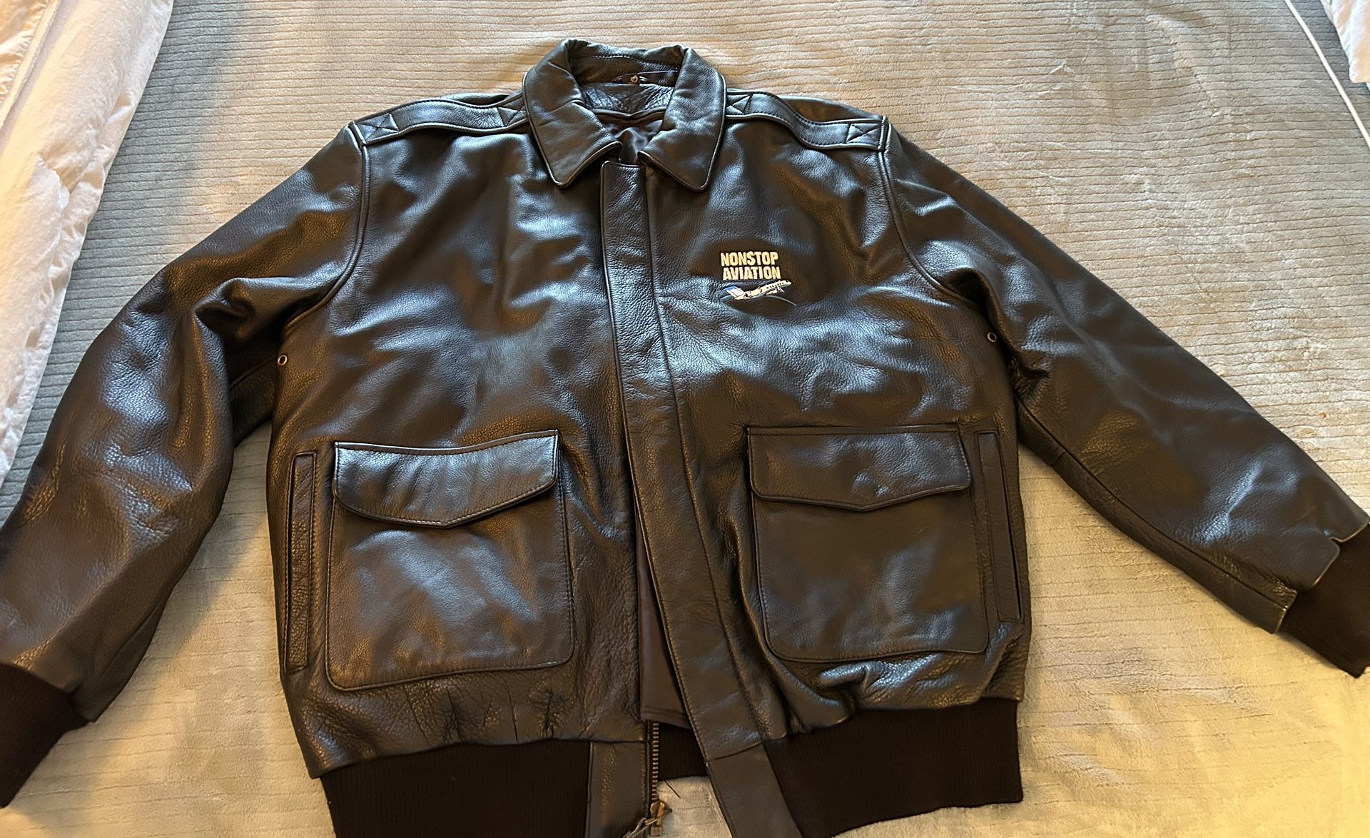 Leather ‘Bomber’ Jacket