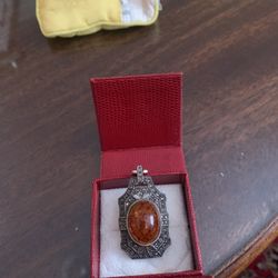 Vintage Lavaliere Sterling Silver Pendant 