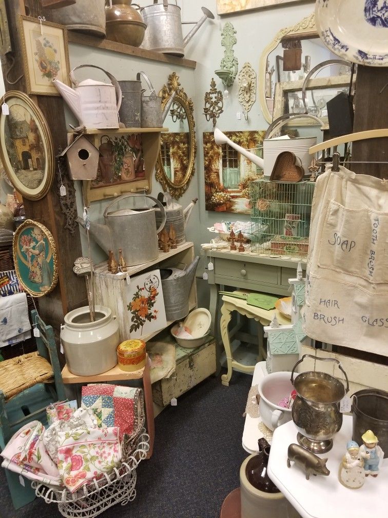 Watering Cans, Painted Furniture, Mirrors