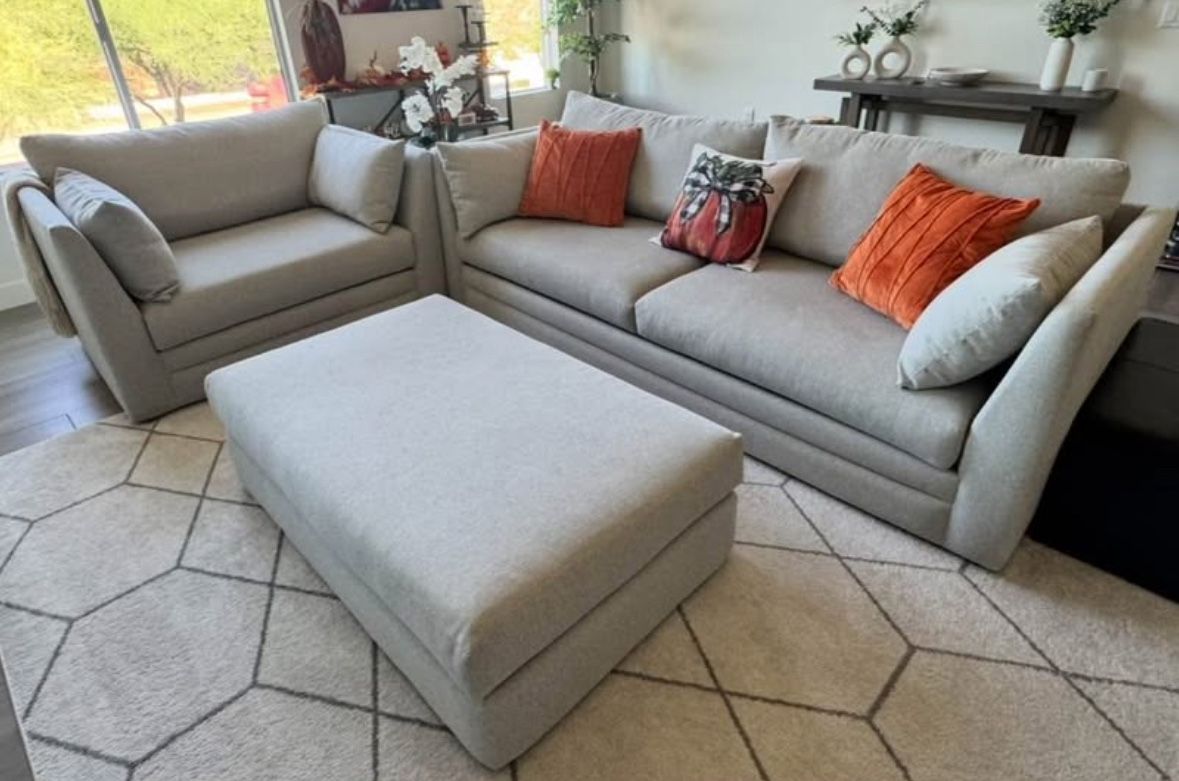 Living Spaces Grey Couch