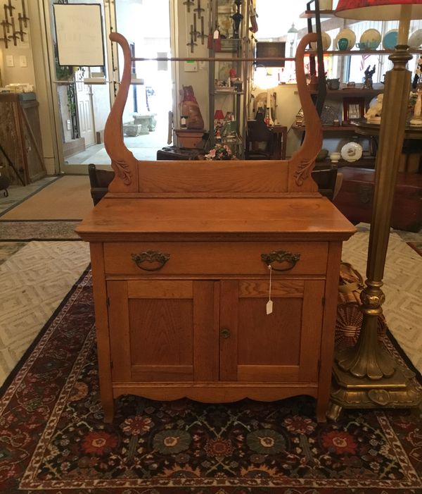 Antique Tiger Oak Wash Stand For Sale In Lewisville Nc Offerup