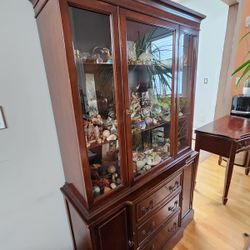 Furniture Hutch Wood Antique Writing Desk Side table