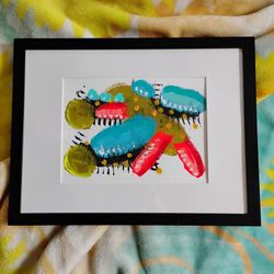 Jeffrey Scott Lewis Abstract Acrylic Painting 12.75" W x 9.75" H x 0.75" D