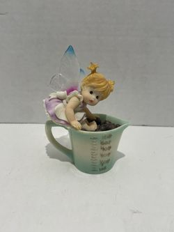 My Little Kitchen Fairies CHOCOLATE CHIP FAIRIE Measure Cup Fairy Figurine Wings