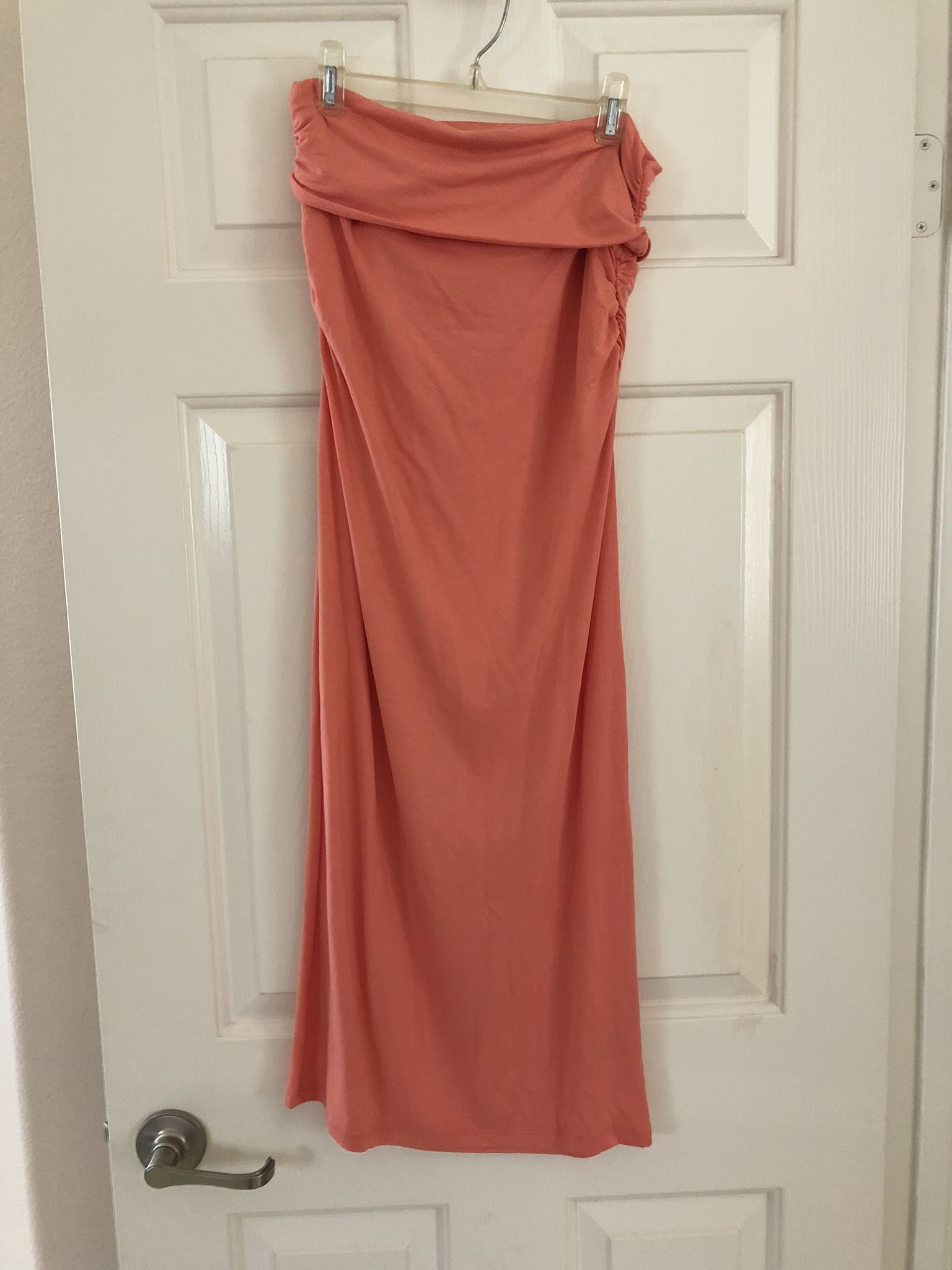 Gathered Waist Long Skirt, Size M