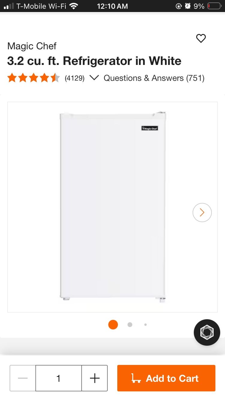 Mini Fridge- Magic Chef 3.2 CuFt.?
