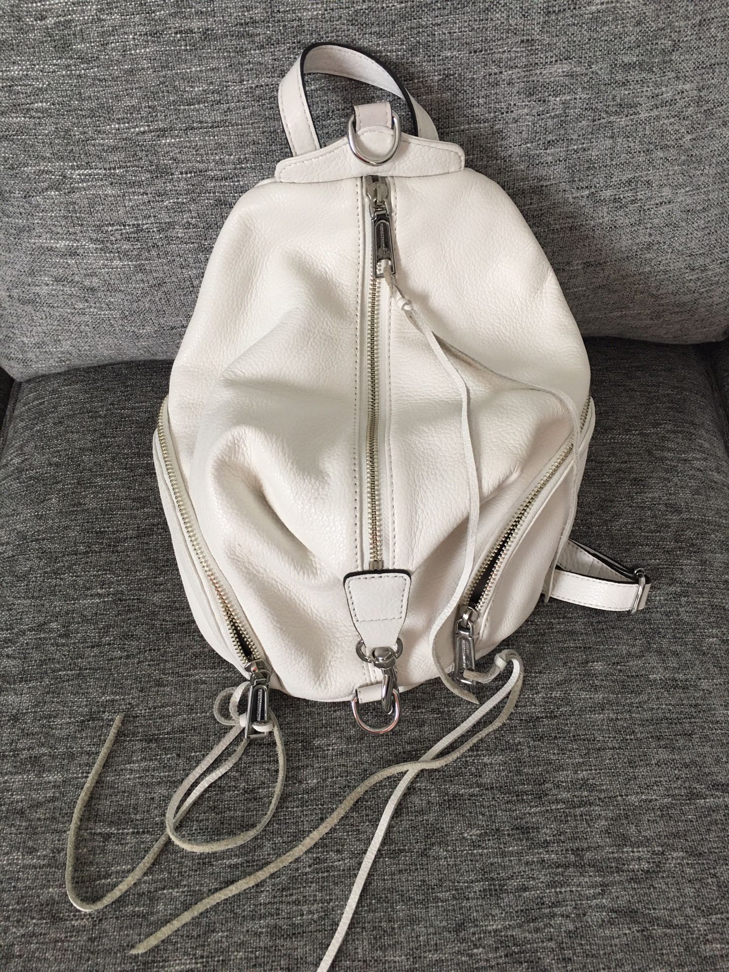 White Leather Rebecca Minkoff Backpack