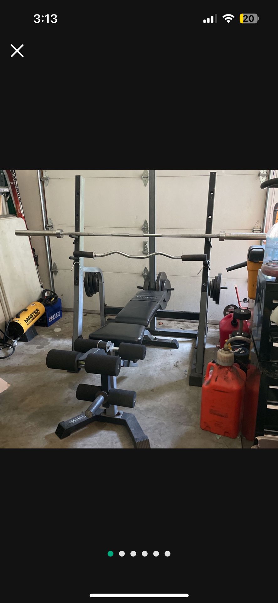 Cable Machine, Rack, And Bench. Workout. 