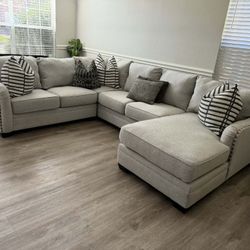 ✨ Ashley Furniture Sectional Sofa with Ottoman ✨