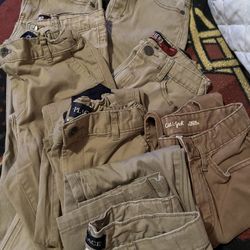 Tan, Khaki uniform pants Size 7, 8,10 &12  👉🏽$5  $7 $8, Each, (Used ones, Clean And Fold, Most worn Once)..(a 👉🏽Few Are New!! $8 & $10 Each.👇🏽