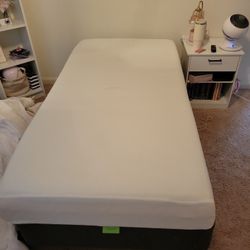 Twin mattress, box spring and frame