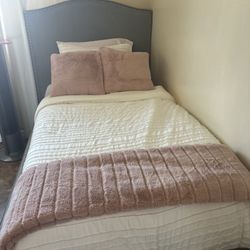 Twin Gray Bed  