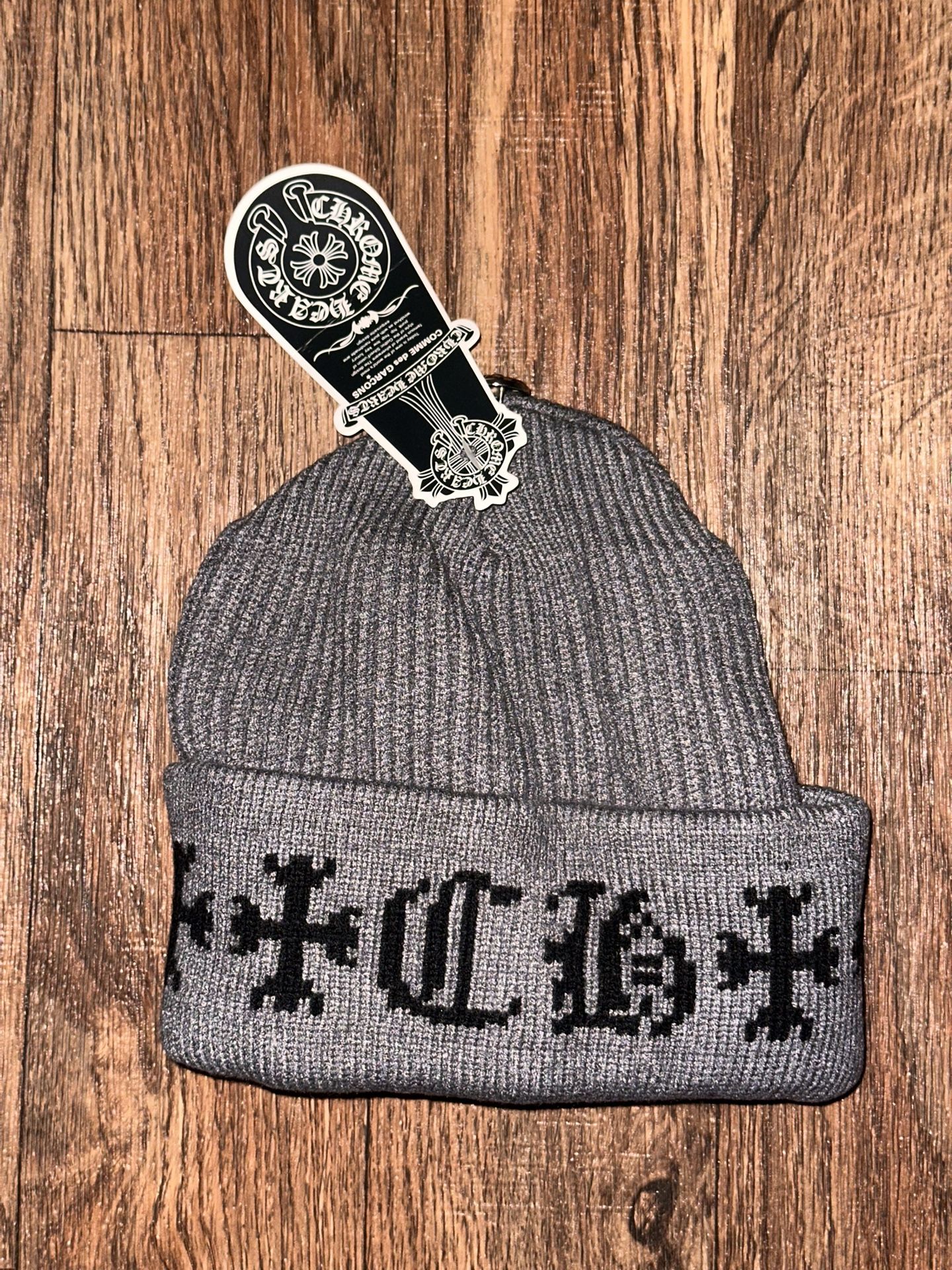 Grey Chrome Hearts Beanie