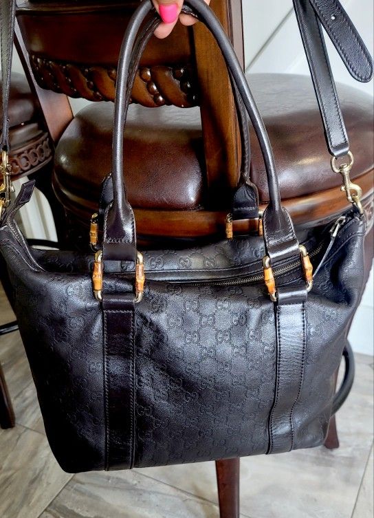 Autentica Gucci LEATHER CROSSBODY BAG