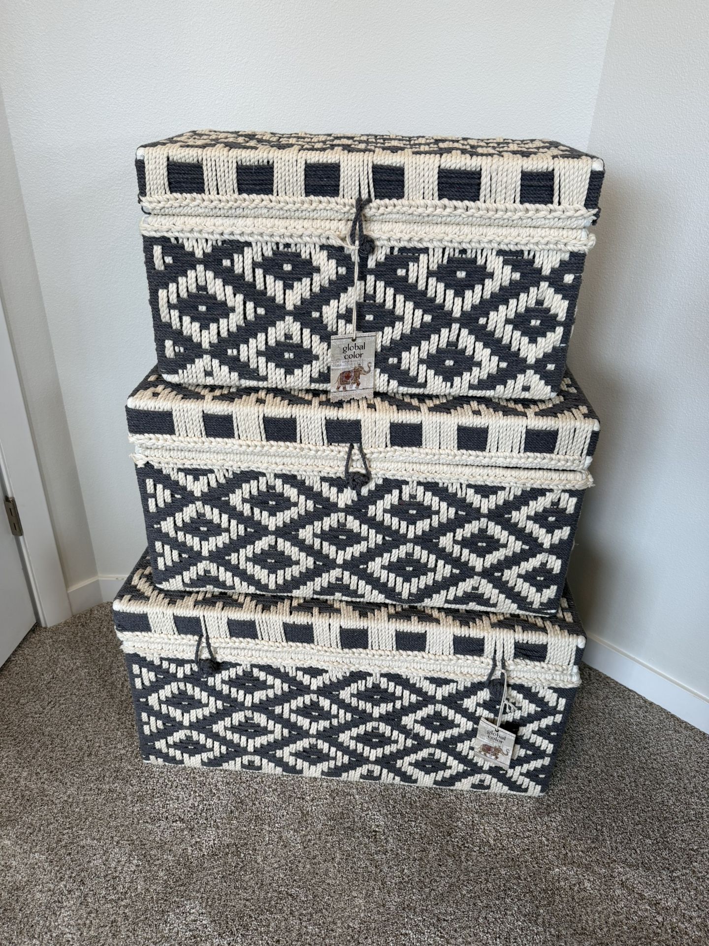 Handmade Woven Trunk Set.