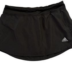 ADIDAS Black Stretch Pull On Activewear Athletic Logo Skort Women’s Size Small