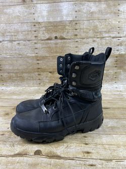 Riding Boots HARLEY DAVIDSON D96042 - Men's 10 M Black Leather Motorcycle Boots