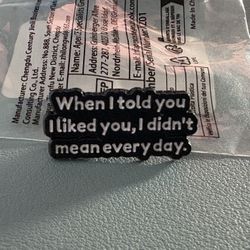 When I Told You I Liked You I Didn’t Mean Everyday Lapel Pin