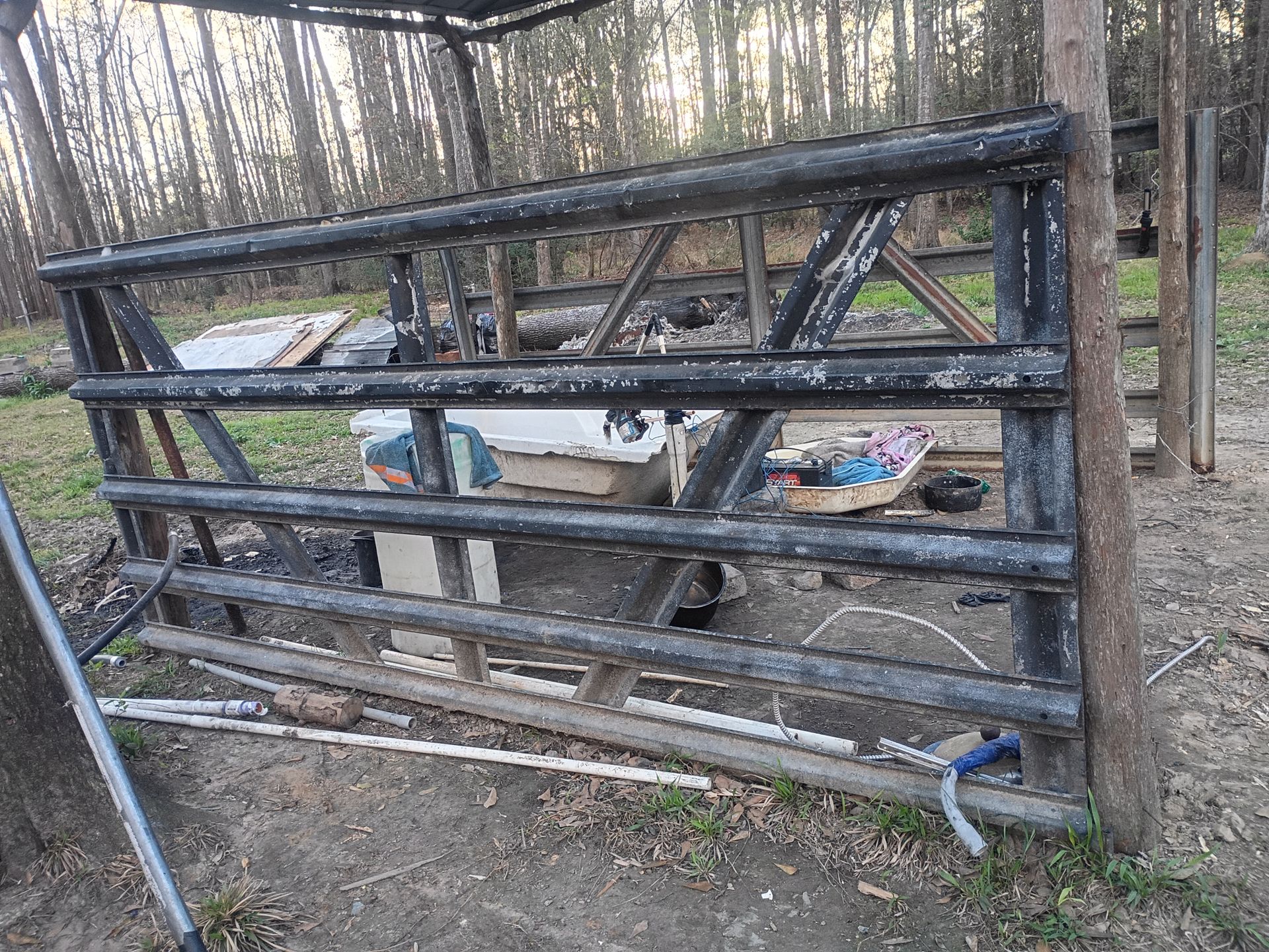 Steel gates..original. Still I'm very good shapeFencing and gates