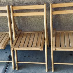 50% Off: Bundled Sale of 3 Wooden Foldable Chair