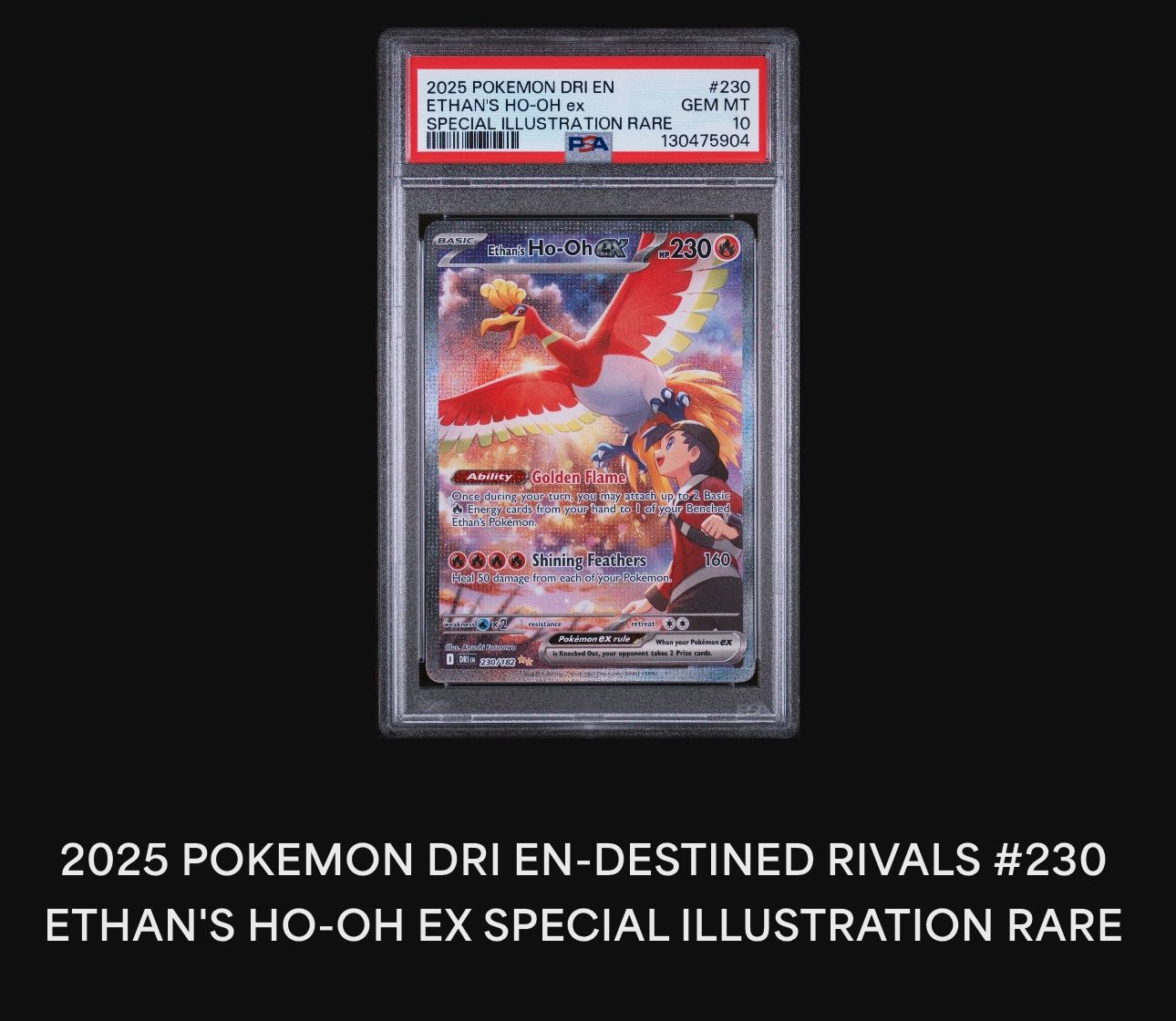 ETHAN'S HO-OH EX PSA10