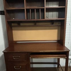 Solid Wood Desk With Hutch 