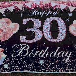 HAPPY BIRTHDAY BANNER 30yrs