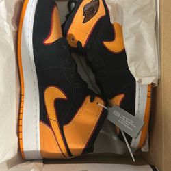 Nike Air Jordan 1 Black Orange Yellow – Men’s (Size 6)– New With Box & Tags