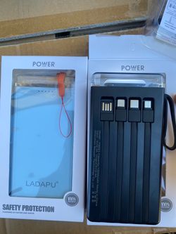 Power Bank 10000mAh with Built-in Cables